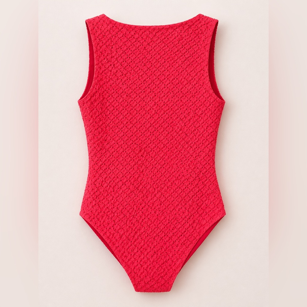 Andie Swimsuit in Bright Pink Eyelet - Picture 3 of 5